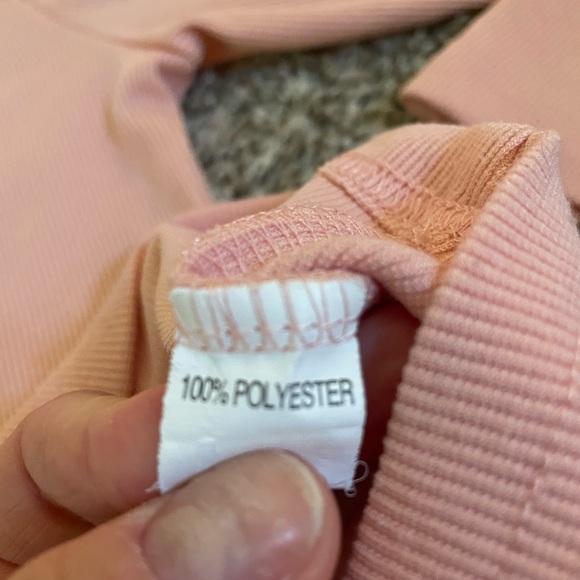 Cold-Shoulder Long Sleeve Light Peach Blouse - Picture 4 of 4